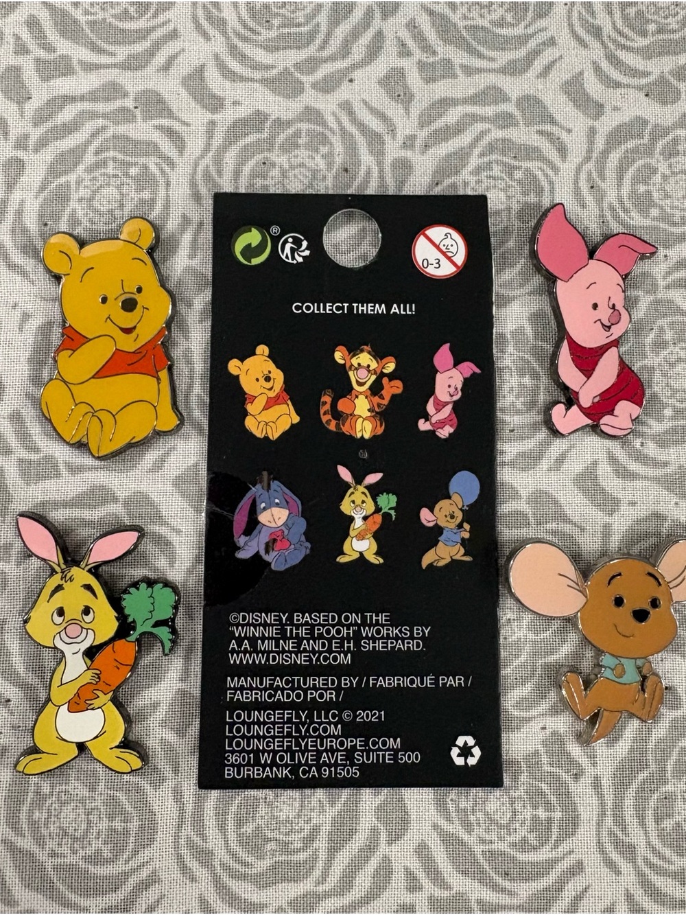 Disney Winnie the Pooh & Friends Loungefly Pins